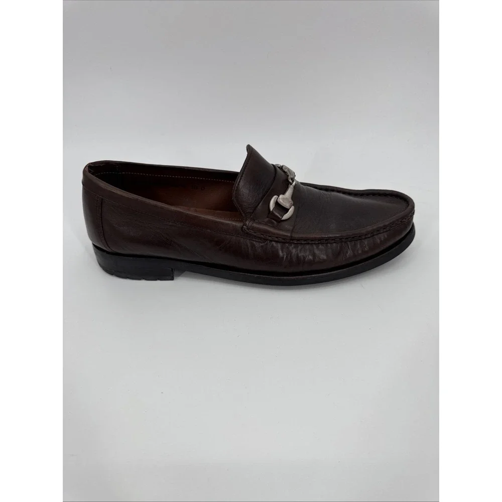 Allen Edmonds Arezzo Loafer Men Size 11.5 D Brown Italian Bit Leather 55107
